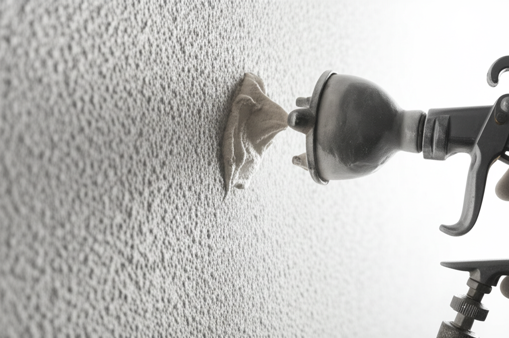Applying knockdown texture to wall