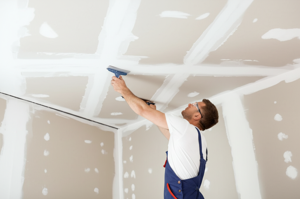 Repairing water damaged ceiling